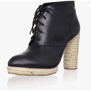 Loeffler Randall Nadia Heel Lace up Bootie 7 1/2.